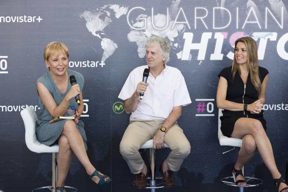 Ana Aladro, Juan Luis Arsuaga y Nira Juanco.