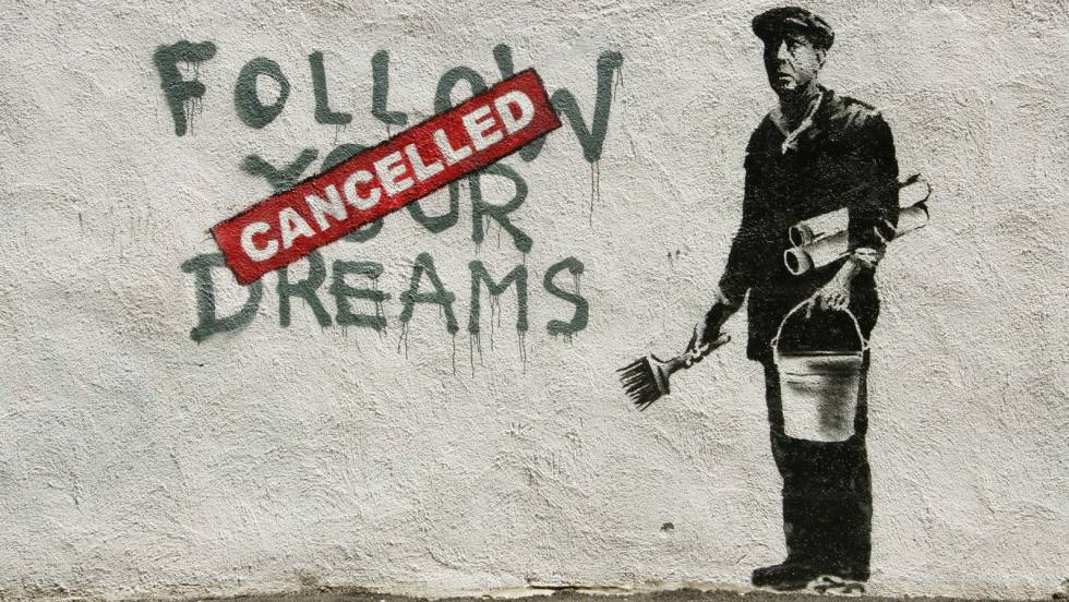 Uma das obras de Banksy, que apareceu na Chinatown de Boston, em 2010