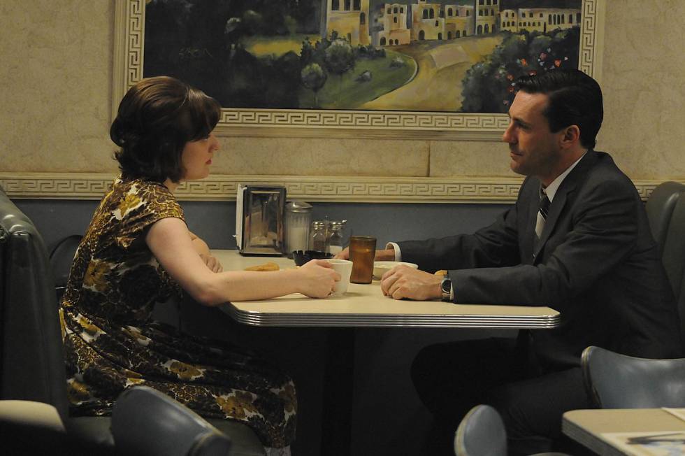 Escena de 'The Suitcase' de 'Mad Men'.
