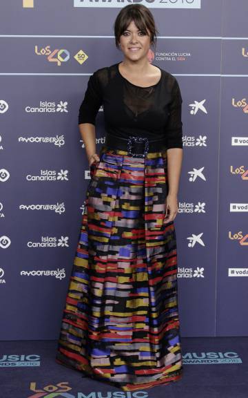 La cantante Vanesa Martín en la gala de los nominados de Los 40.