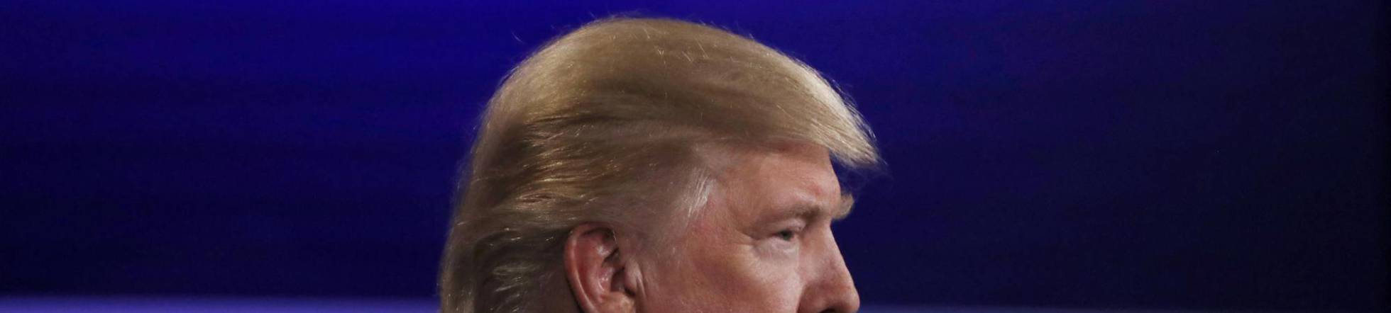 Donald Trump, en el tercer debate con Clinton. Donald Trump, en el tercer debate con Clinton.