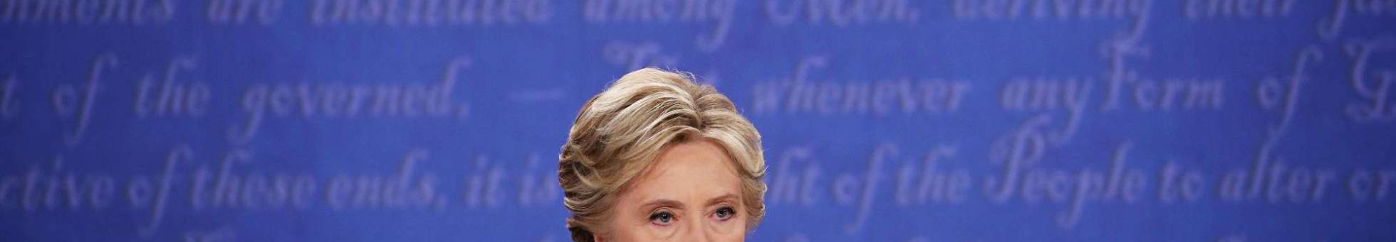 Clinton, antes del último debate con Trump. Clinton, antes del último debate con Trump.