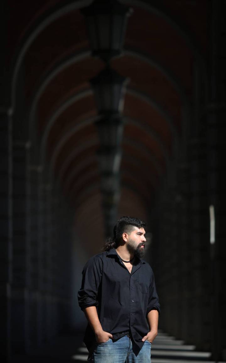 Juan José Martínez D'Aubuisson, antropólogo salvadoreño, a su paso por Madrid. Juan José Martínez D'Aubuisson, antropólogo salvadoreño, a su paso por Madrid.