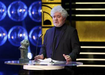 Almodóvar presenta el Goya de Honor en la gala de los premios de 2015.