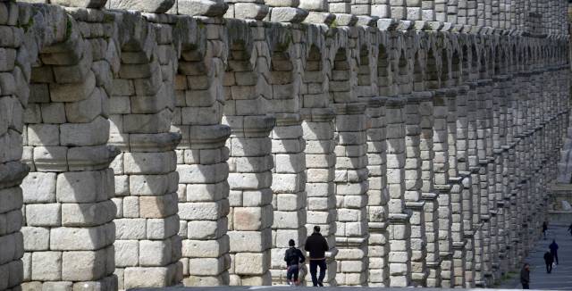 Los arcos del Acueducto de Segovia.