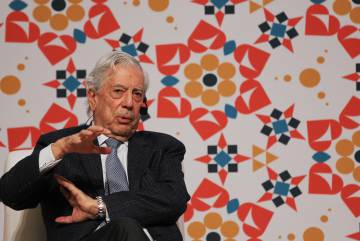 El escritor Mario Vargas Llosa en la FIL.