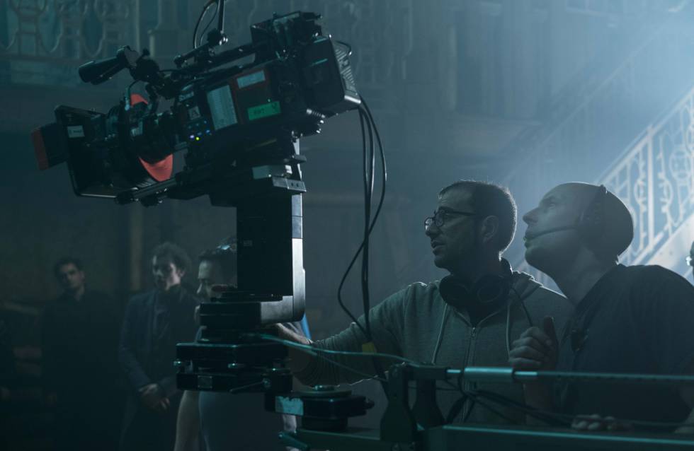 Paco Cabezas en la grabación de 'Penny Dreadful'.
