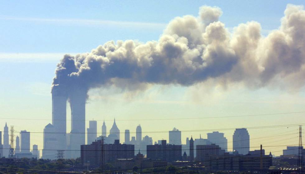 Vista del atentado a las Torres Gemelas el 11 de septiembre de 2001.