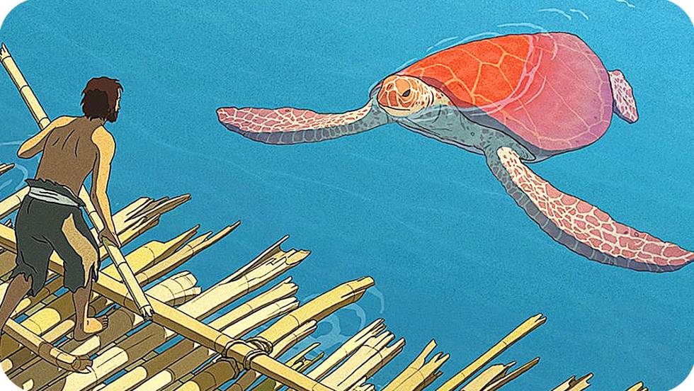 Fotograma de 'La tortuga roja'.
