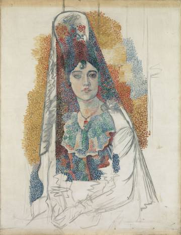 'Mujer amb mantilla', pintat per Picasso en 1917.