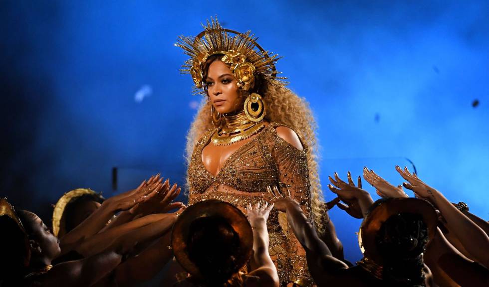 Beyoncé, durante su actuación.