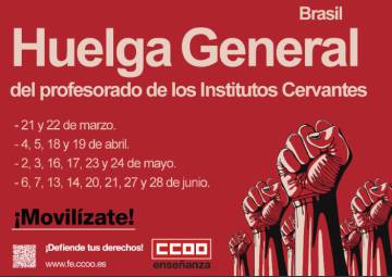 Los profesores de los Institutos Cervantes de Brasil convocan 20 días de huelga