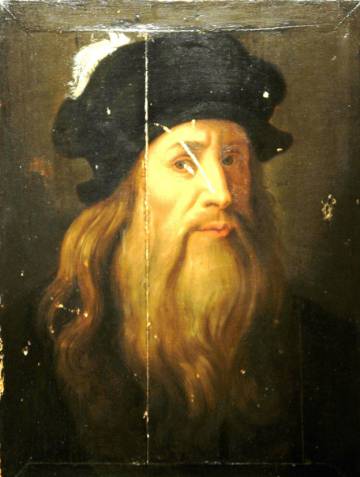 Retrato de Leonardo Da Vinci de Lucania, posible verdadero rostro del florentino.