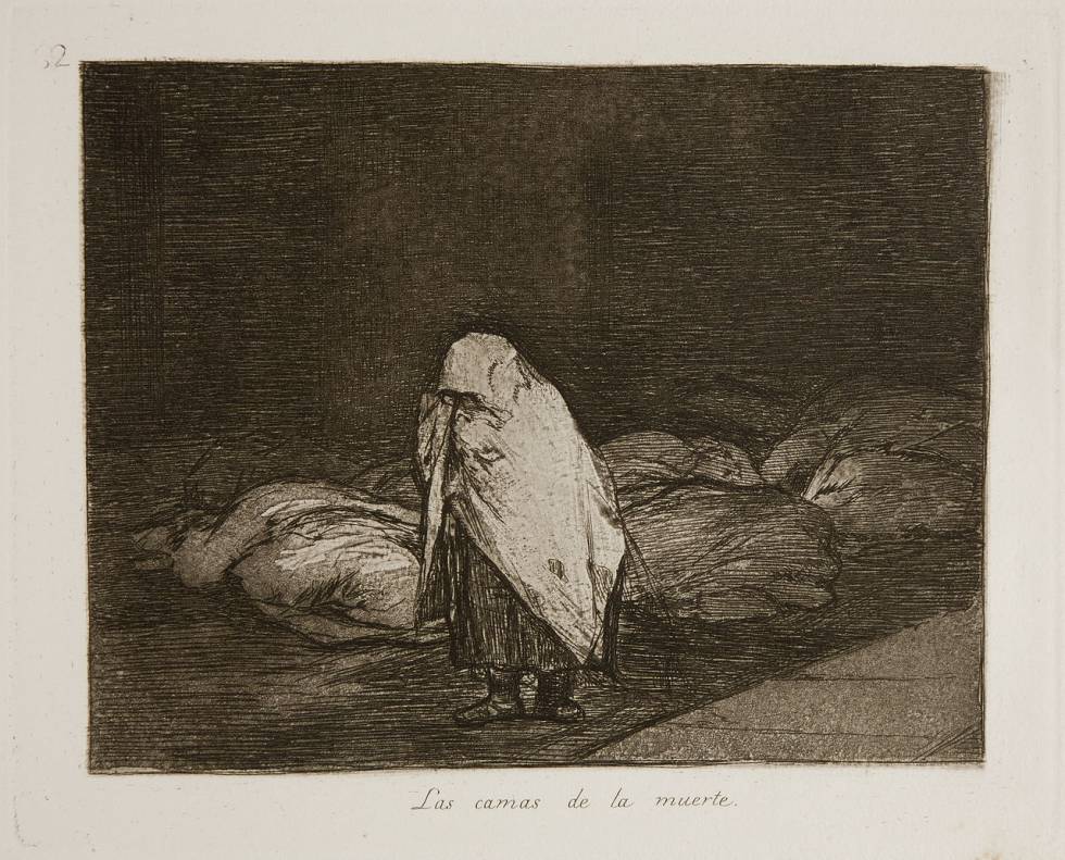 'Las camas de la muerte', uno de los 'Desastres de la guerra' (1863) de Francisco de Goya.