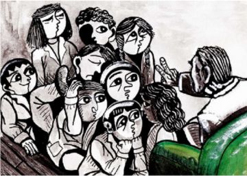 Ilustración del cuento infantill El Secreto de Borges.
