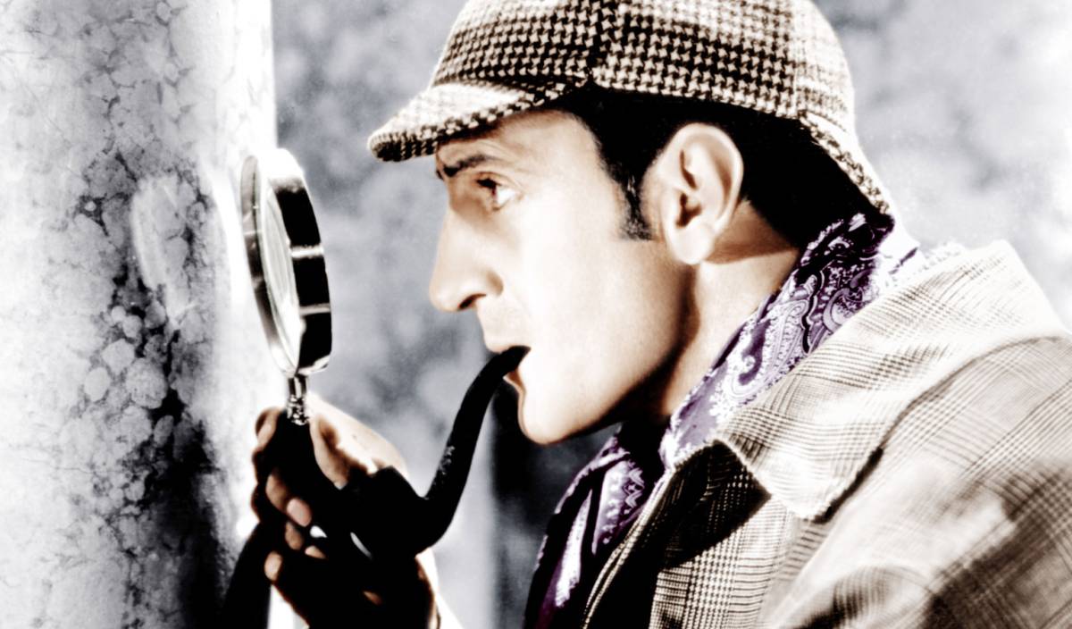 Nigel Bruce en el papel de Holmes.