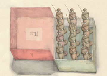 Mensajes contra la guerra en colores pastel Mensajes contra la guerra en colores pastel