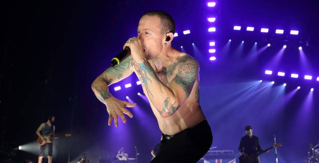 Chester Bennington durante un concierto el pasado 3 de julio, en Londres.