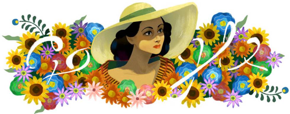 Imagen del 'doodle' de Dolores del Río.