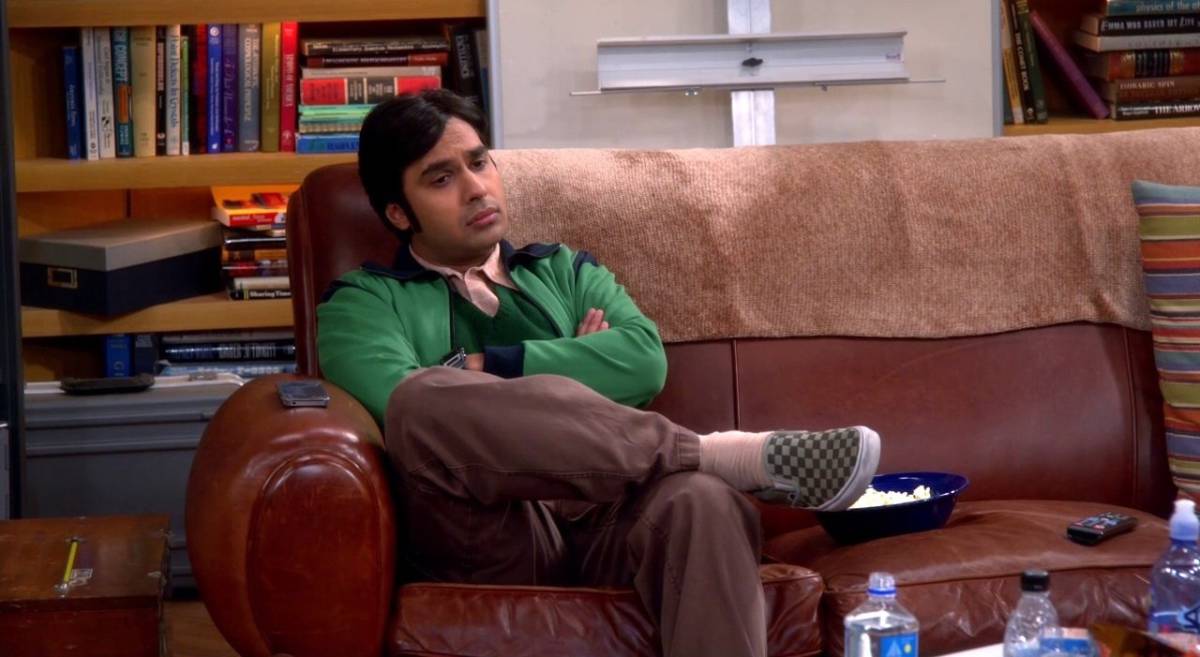 Kunal Nayyar, el astrofísico Rajesh Koothrappali en 'The Big Bang Theory'.