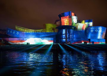 El Guggenheim se cubre de luz para celebrar sus veinte años en Bilbao