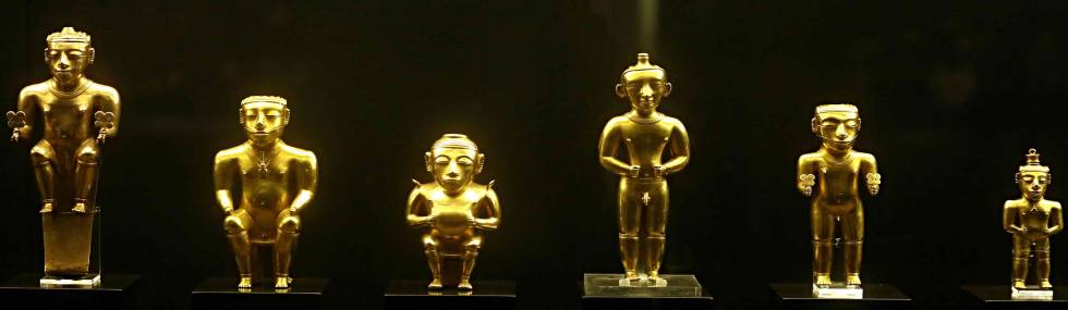 Golden treasures from Colombia, on display in Madrid’s Museo de América.