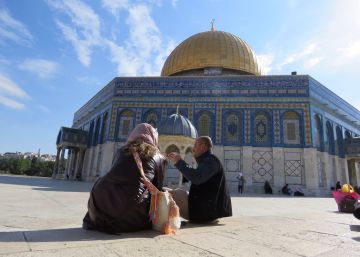 Luz para la cúpula dorada de Jerusalén