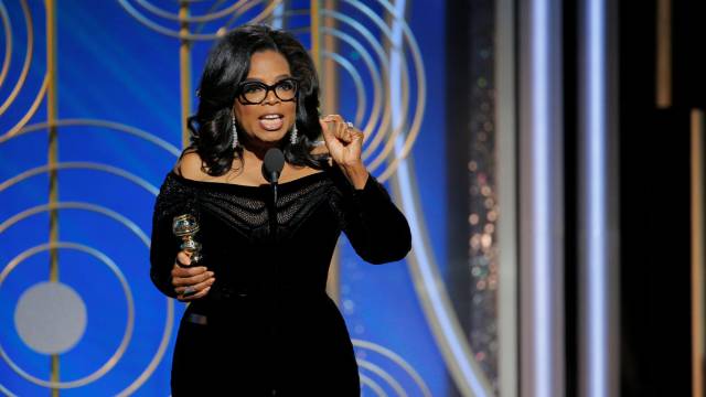 Oprah Winfrey, durante su discurso.