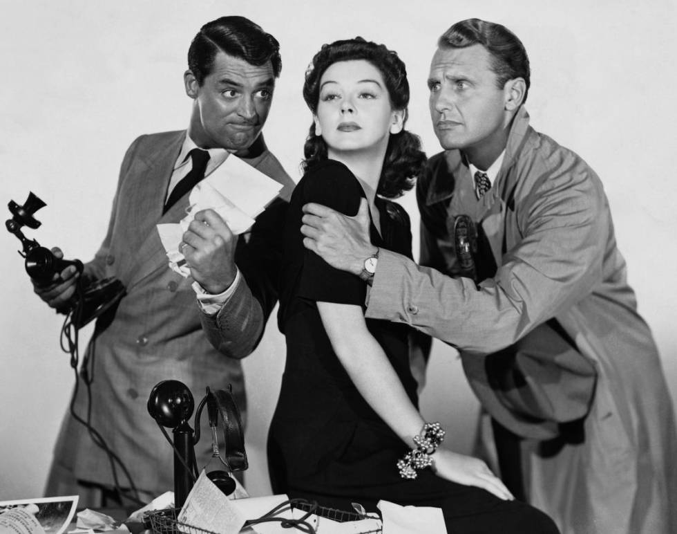 Un momento de ‘Luna nueva’, de Howard Hawks.