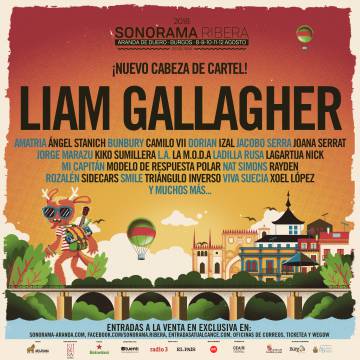 Liam Gallagher, nuevo cabeza de cartel del Sonorama Ribera 2018