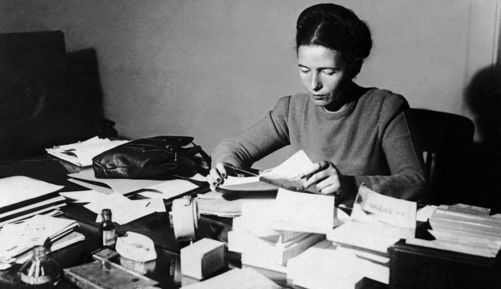Simone De Beauvoir, en 1953.