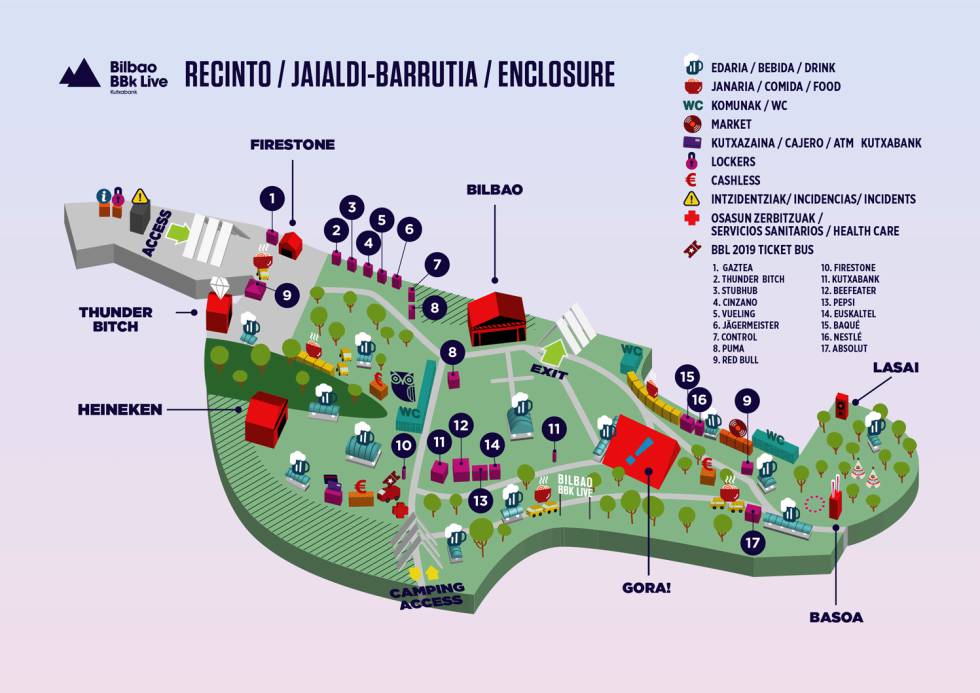 Guía para el Bilbao BBK Live 2018