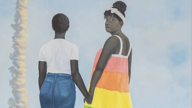 Fragmento de 'Planes, rockets, and the spaces in between', de 2018, de Amy Sherald.