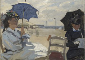 Trío de pintores al aire libre