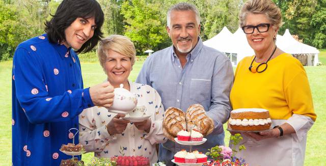Presentadores y jurado de 'The Great British Bake Off' en Reino Unido.