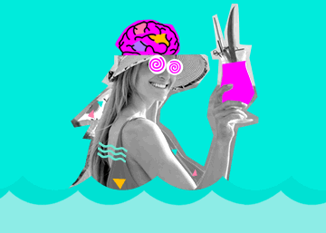 ¿Por qué el vaso de refresco se cubre de gotitas cuando estoy en la playa?