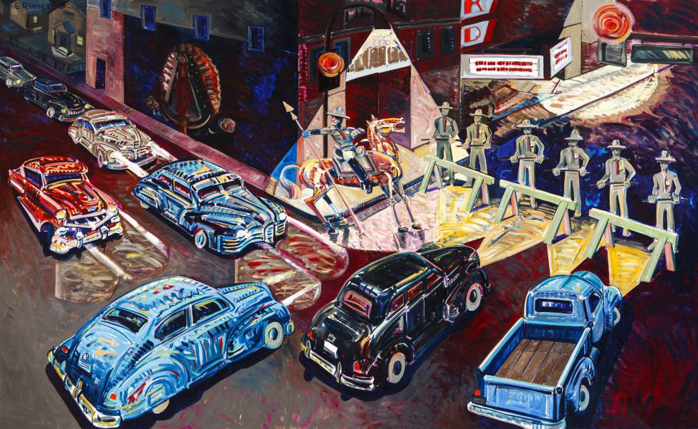 'The Closing of Whittier Boulevard (1984), de Frank Romero