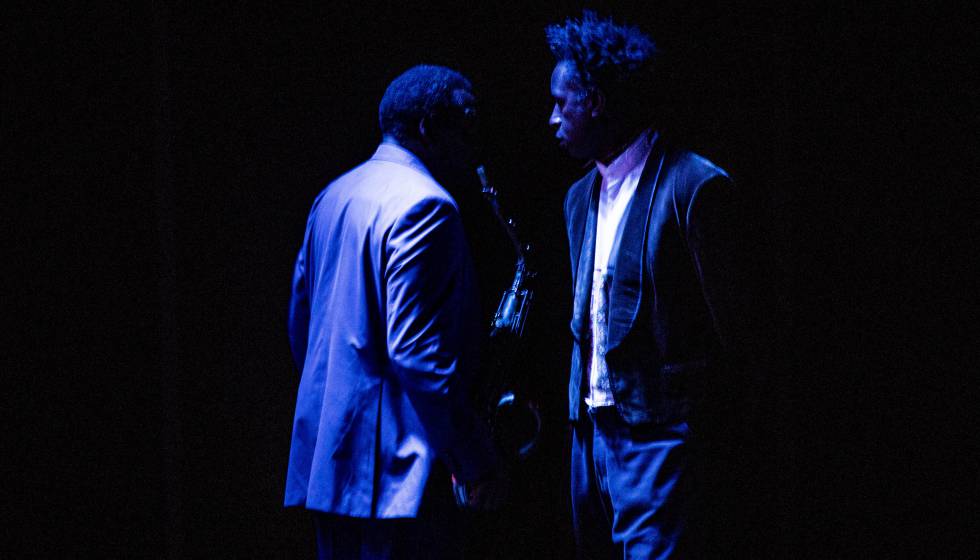 David Murray (izquierda) y Saul Williams, en su concierto en Madrid.
