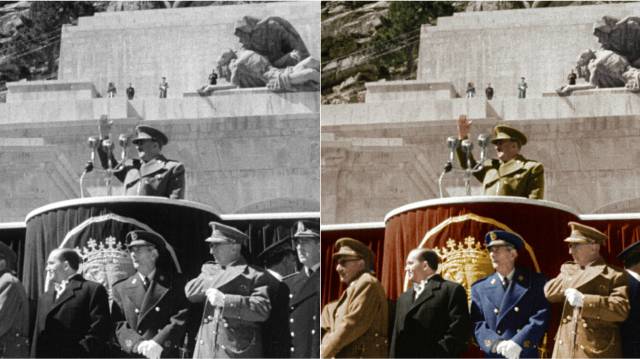 Fotograma de 'España después de la guerra: El franquismo en color'.