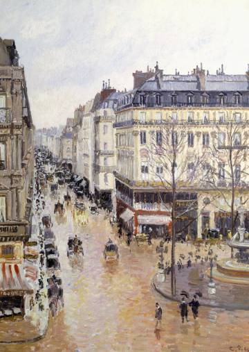 'Rue Saint-Honoré, Après-midi, Effet de Pluie' de Camille Pissarro.