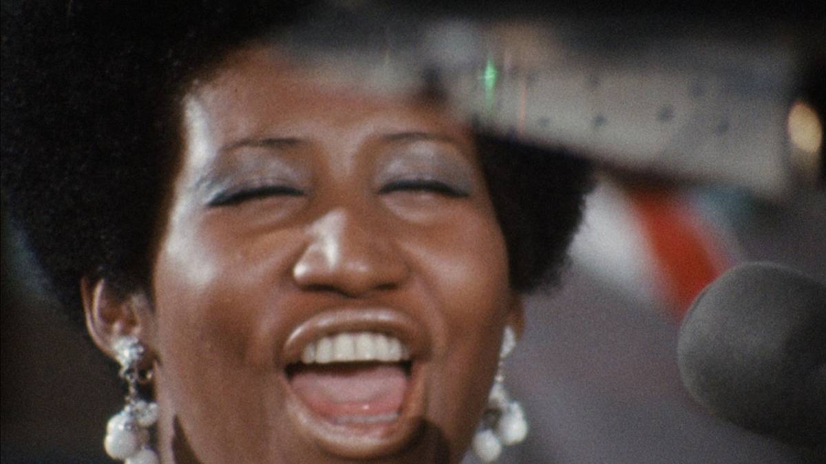 Aretha Franklin, durante 'Amazing Grace'.