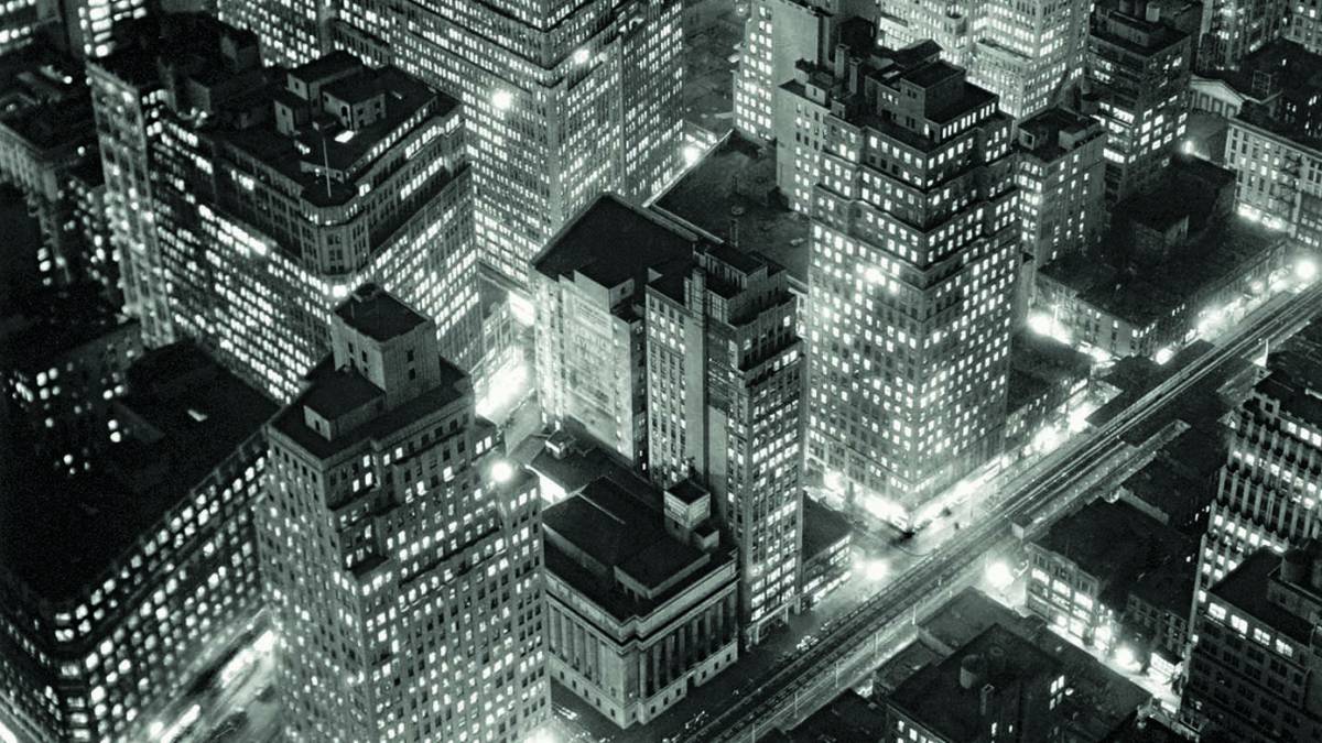 'Vista aérea de Nueva York, en 1936, realizada por Berenice Abbott.