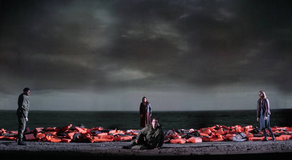 Eric Cutler (Idomeneo), Eleonora Buratto (Elettra), David Portillo (Idamante) y Anett Fritsch (Ilia) en el cuarteto del tercer acto de 'Idomeneo'.
