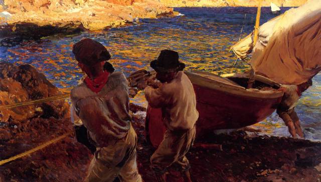 'Fin de jornada' (1900), el óleo pintado en Jávea por Joaquín Sorolla que la familia desea vender y que se expone en la National Gallery.