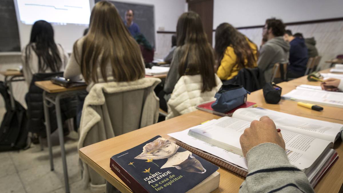Una clase de Lengua, en un instituto de Valencia.