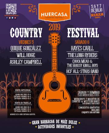 Hayes Carll, The Long Ryders y Quique González encabezan el Huercasa Country Festival 2019