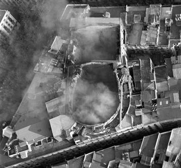 El Liceu de Barcelona, després de l'incendi del 1994.
