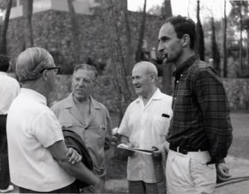 Sert, Artigas, Miró y Chillida en la Fundación Maeght, en 1964.