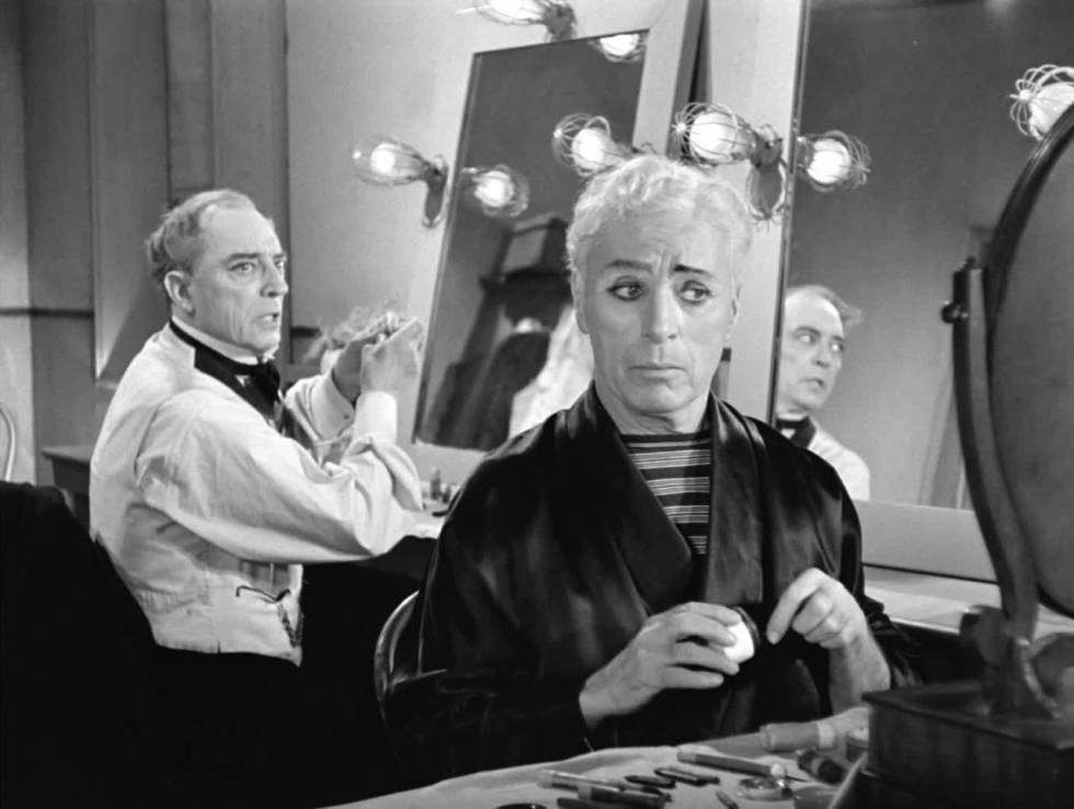 Keaton y Chaplin, en 'Candilejas'.
