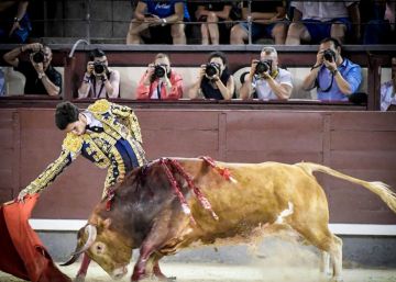 El novillero Tomás Rufo ilusiona y roza la puerta grande en Madrid